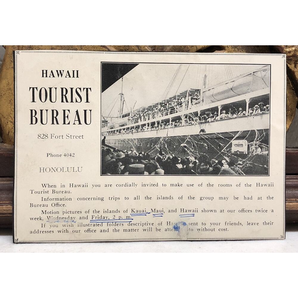 c1928 Ephemera Clipping - Hawaii Tourist Bureau Steamer Leaving Dock Celebration
